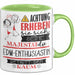 EDM-Enthusiastin Tasse Geschenk Lustiger Spruch Bitte Erheben Sie Sich Seine Majestät Die EDM-Enthusiastin Betritt Den Raum Grün Trendation