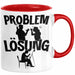 Maler Tasse Geschenk für Künstler Maler Männer Geschenkidee Problem und Lösung Malen Rot Trendation