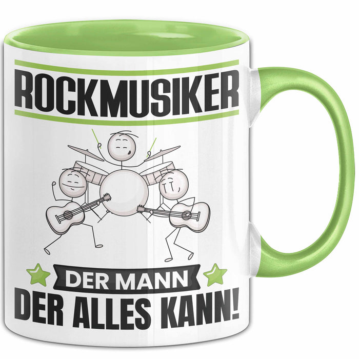 Rockmusiker Tasse Geschenk für Rockmusiker Der Mann Der Alles Kann Geschenkidee zum Geburtstag Grün Trendation