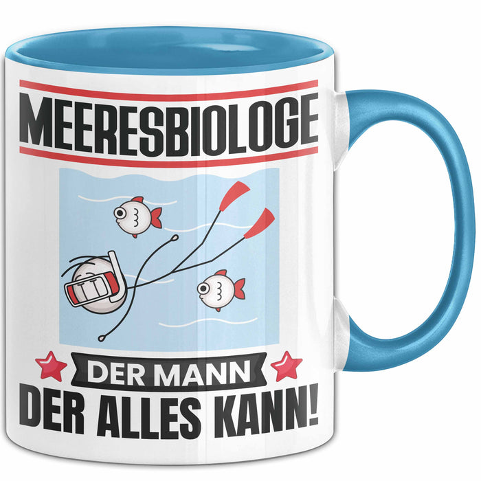 Meeresbiologe Tasse Geschenk für Meeresbiologe Der Mann Der Alles Kann Geschenkidee zum Geburtstag Blau Trendation