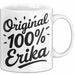 Erika Tasse Geschenk Original 100% Erika Geschenkidee Geburtstag Weiß Trendation