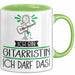 Geschenk für Gitarristin Tasse Lustige Geschenkidee Geburtstag Ich Bin Gitarristin Ich Darf Das Grün Trendation