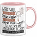 Slackline-Instruktorin Tasse Geschenk Spruch Wer Will Schon Prinzessin Sein Wenn Man Auch Slackline-Instruktorin Sein Kann Rosa Trendation