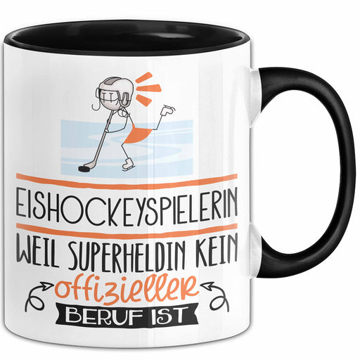 Eishockeyspielerin Geschenk Tasse Lustiger Spruch Eishockeyspielerin Weil Superheldin Kein Offizieller Beruf Ist Geschenkidee Trendation