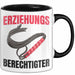Witzige Tasse Geschenk Erziehungsberechtigter Spruch Lustiger Becher Schwarz Trendation