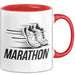 Marathonläufer Tasse Geschenkidee für Laufexperten Rot Trendation