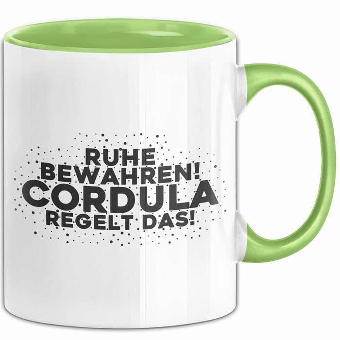 Cordula Tasse Ruhe Bewahren! Cordula Regelt Das! Geschenk