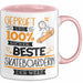 Beste Skateboarderin Der Welt Tasse Geschenk für Eine Skateboarderin Geprüft Und Sicher Geschenkidee Geburtstag Weihnachten Rosa Trendation