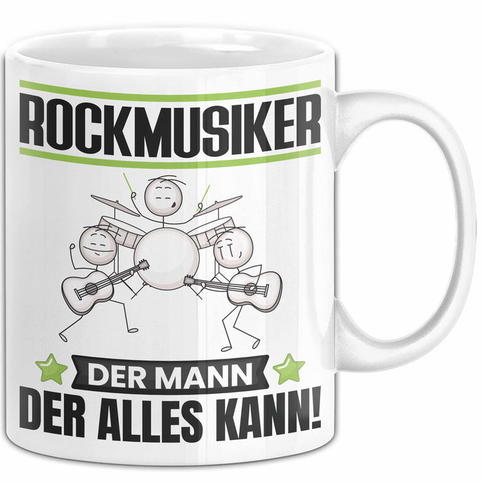 Rockmusiker Tasse Geschenk für Rockmusiker Der Mann Der Alles Kann Geschenkidee zum Geburtstag Weiß Trendation
