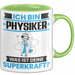 Physiker Tasse Geschenk für Physiker Geburtstag Lustiger Spruch Kaffee-Becher Was Ist Deine Superkraft Grün Trendation