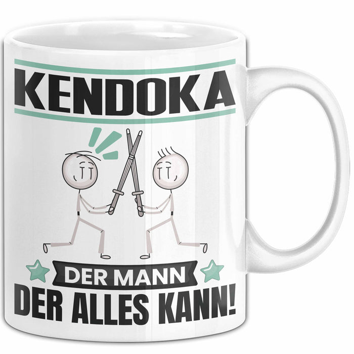 Kendoka Tasse Geschenk für Kendoka Der Mann Der Alles Kann Geschenkidee zum Geburtstag Weiß Trendation