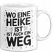 Heike Tasse Geschenk Wo Eine Heike Ist Ist Auch Ein Weg Geschenkidee Becher mit Name Weiß Trendation