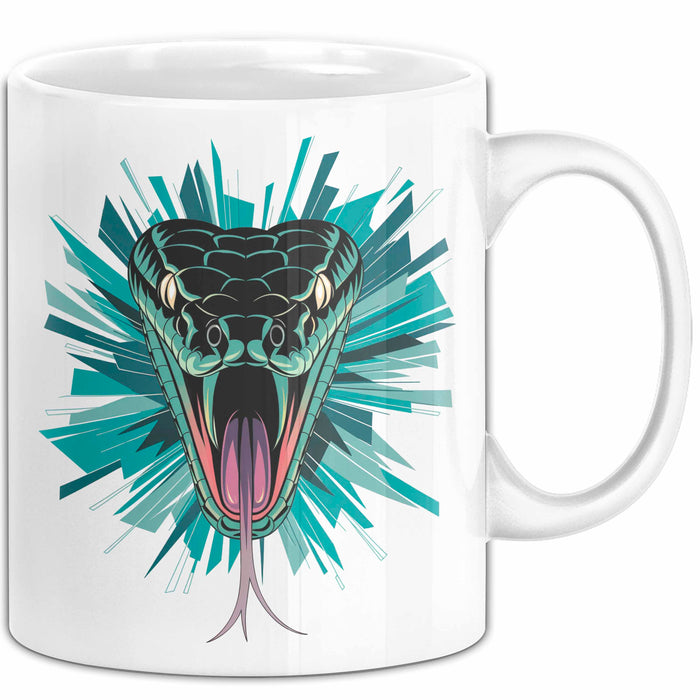 Reptil Schlange Tier Tasse Geschenk Lustige Geschenkidee Spruch Weiß Trendation