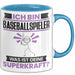 Baseballspieler Tasse Geschenk für Baseballspieler Geburtstag Lustiger Spruch Kaffee-Becher Was Ist Deine Superkraft Blau Trendation