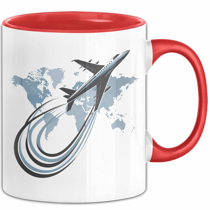 Pilot Tasse Geschenkidee Flugliebhaber Lustiger Spruch Geschenkidee Lustig Rot Trendation