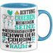 Schwiegercousin Geschenk Tasse Lustiger Spruch Erheben Sie Sich Der Schwiegercousin Betritt den Raum Blau Trendation