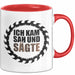 Zimmermann Holz Tischlerei Tasse Geschenk Lustige Geschenkidee Spruch Ich Kam Sah Und Säte Rot Trendation