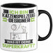 Katzenspielzeug-Designer Tasse Geschenk für Katzenspielzeug-Designer Geburtstag Lustiger Spruch Kaffee-Becher Was Ist Deine Superkraft Schwarz Trendation