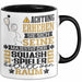 Squash-Spieler Geschenk Tasse Lustiger Spruch Erheben Sie Sich Der Squash-Spieler Betritt den Raum Schwarz Trendation