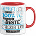 Beste Chorleiterin Der Welt Tasse Geschenk für Eine Chorleiterin Geprüft Und Sicher Geschenkidee Geburtstag Weihnachten Rot Trendation