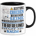 Tierfreund Geschenk Tasse Lustiger Spruch Erheben Sie Sich Der Tierfreund Betritt den Raum Schwarz Trendation