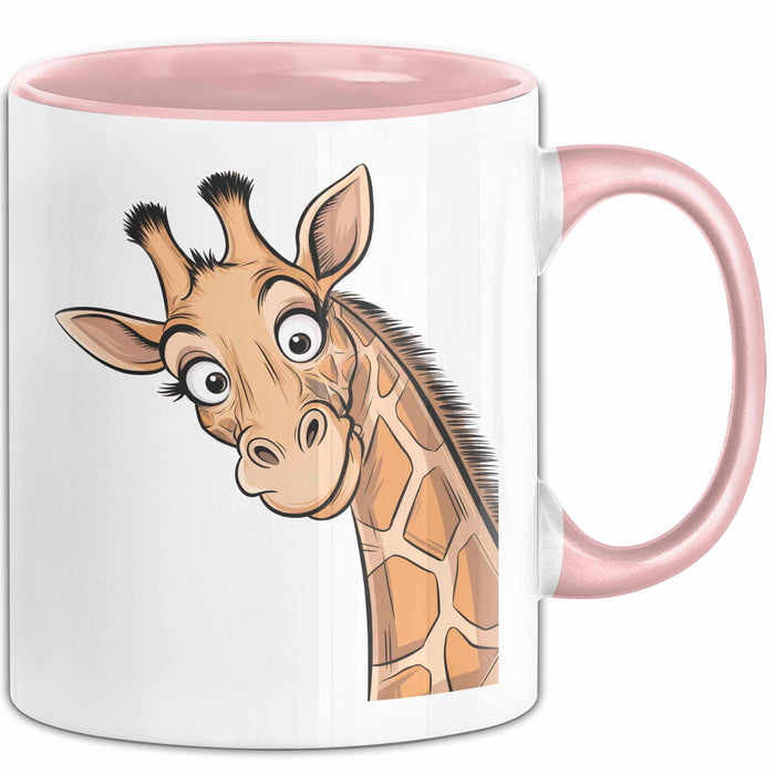 Sarkastische Giraffe Tasse Geschenk Lustige Geschenkidee Spruch Rosa Trendation