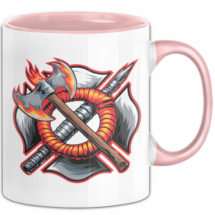 Feuerwehrmann Tasse Geschenkidee Held der Feuerwehr Geschenkidee Lustig Rosa Trendation