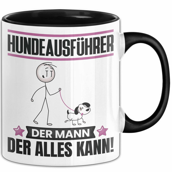 Hundeausführer Tasse Geschenk für Hundeausführer Der Mann Der Alles Kann Geschenkidee zum Geburtstag Schwarz Trendation