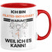 Pilates-Enthusiast Geschenk Tasse Lustiger Spruch Ich Bin Pilates-Enthusiast Warum Weil Ich Es Kann Geschenkidee Bester Pilates-Enthusiast Geburtstag Kaffee-Becher Rot Trendation