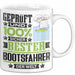 Bootsfahrer Geschenk Lustiger Spruch für Bootsfahrer Geschenkidee Bester Bootsfahrer Der Welt Weiß Trendation