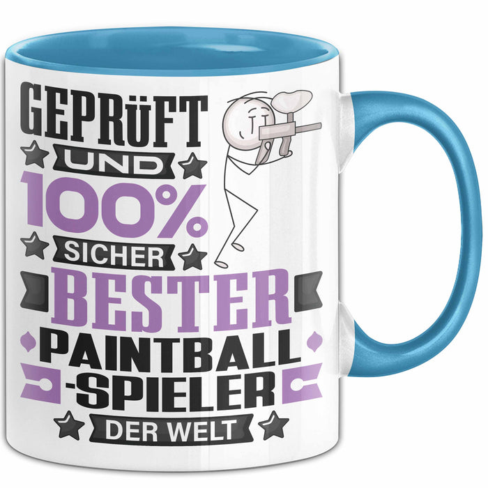 Paintballspieler Geschenk Lustiger Spruch für Paintballspieler Geschenkidee Bester Paintballspieler Der Welt Blau Trendation