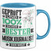 Musikjournalist Geschenk Lustiger Spruch für Musikjournalist Geschenkidee Bester Musikjournalist Der Welt Blau Trendation