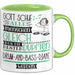 Drum-and-Bass-DJane Geschenk Becher Tasse Gott Schuf Alle Menschen Gleich Nur Die Besten Durfeten Drum-and-Bass-DJane Werden Geschenkidee Lustig Grün Trendation