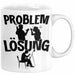 Maler Tasse Geschenk für Künstler Maler Männer Geschenkidee Problem und Lösung Malen Weiß Trendation