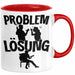Gitarrist Tasse Geschenk für Gitarrenspieler Männer Geschenkidee Problem und Lösung Gitarre Rot Trendation