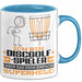 Discgolf-Spieler Geschenk Tasse Ich Bin Discgolf-Spieler Aber Sag Doch Einfach Superheld Lustige Geschenkdiee für Discgolf-Spieler Kaffee-Becher Blau Trendation