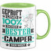 Camper Geschenk Lustiger Spruch für Camper Geschenkidee Bester Camper Der Welt Grün Trendation