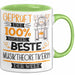 Beste Musiktheoretikerin Der Welt Tasse Geschenk für Eine Musiktheoretikerin Geprüft Und Sicher Geschenkidee Geburtstag Weihnachten Grün Trendation