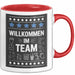 Office Arbeitskollege Tasse Geschenk Lustige Geschenkidee Spruch Willkommen Im Team Rot Trendation