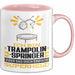 Trampolinspringer Geschenk Tasse Ich Bin Trampolinspringer Aber Sag Doch Einfach Superheld Lustige Geschenkdiee für Trampolinspringer Kaffee-Becher Rosa Trendation