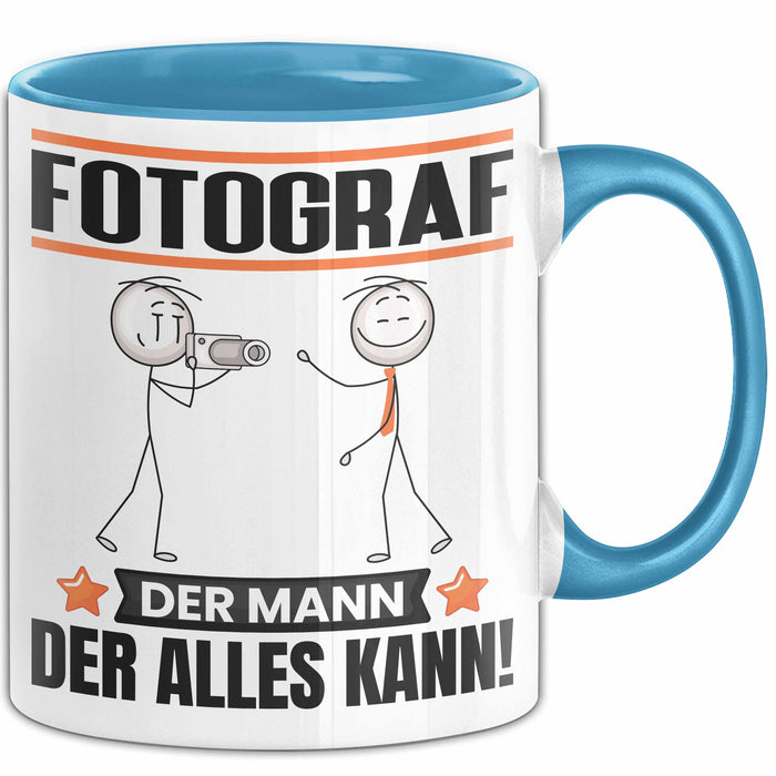 Fotograf Tasse Geschenk für Fotograf Der Mann Der Alles Kann Geschenkidee zum Geburtstag Blau Trendation