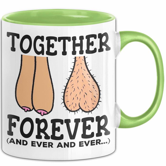 Ehemann Ehefrau Paare Jahrestag Tasse Geschenk Lustige Geschenkidee Spruch Für Immer Zusammen Grün Trendation