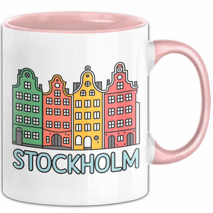 Stockholm Schweden Skandinavien Schwedisch Tasse Geschenk Lustige Geschenkidee Spruch Rosa Trendation