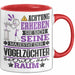 Vogelzüchter Geschenk Tasse Lustiger Spruch Erheben Sie Sich Der Vogelzüchter Betritt den Raum Rot Trendation