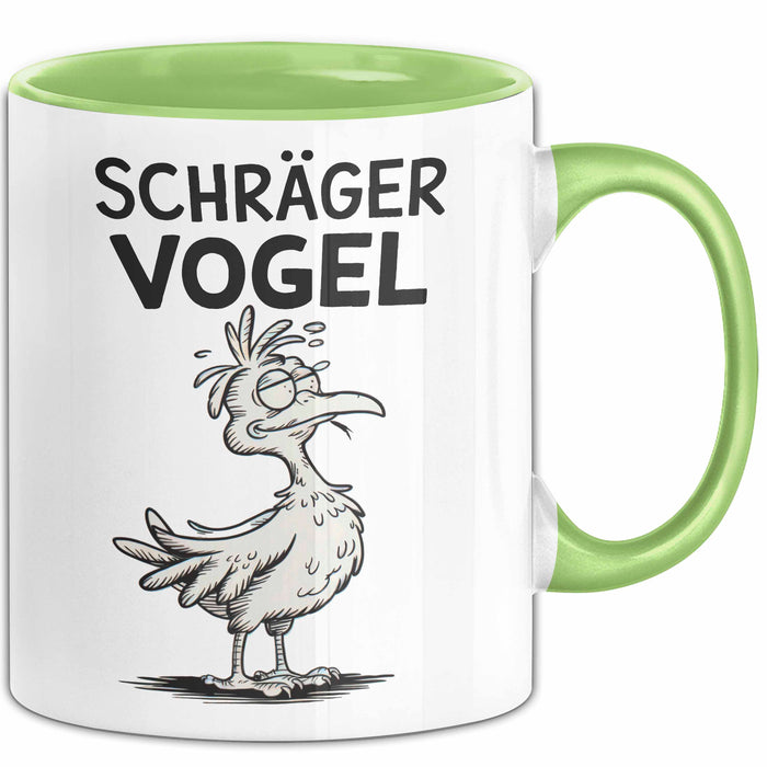 Sarkastischer Vogel Tasse Geschenk Lustige Geschenkidee Spruch Schräger Vogel Grün Trendation