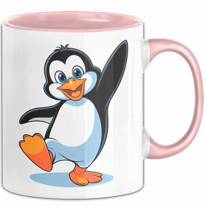 Pinguin Tier Tasse Geschenk Lustige Geschenkidee Spruch Rosa Trendation