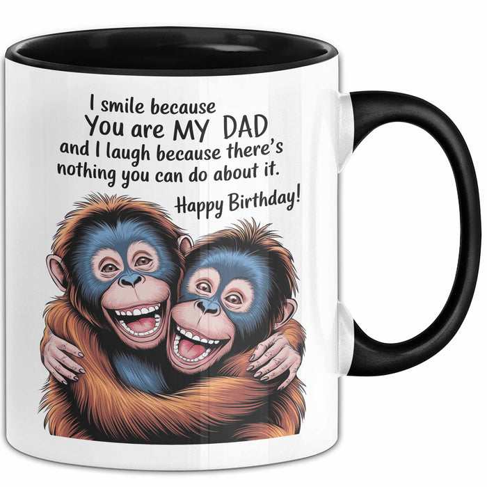 Papa Vater Geburtstagsfeier Tasse Geschenk Lustige Geschenkidee Spruch Ich Lächle Weil Du Mein Papa Bist Trendation