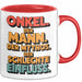 Onkel Sarkastisch Sarkasmus Tasse Geschenk Lustige Geschenkidee Spruch Onkel Der Mann Der Mythos Der Schlechte Einfluss Rot Trendation