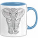 Elefant Mandala Tasse Geschenk Lustige Geschenkidee Spruch Blau Trendation