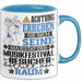 Musikfestival-Besucher Geschenk Tasse Lustiger Spruch Erheben Sie Sich Der Musikfestival-Besucher Betritt den Raum Blau Trendation
